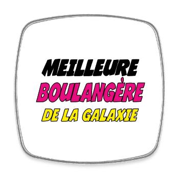 MEILLEURE boulangère DE LA GALAXIE - Magnet carré - blanc - Devant