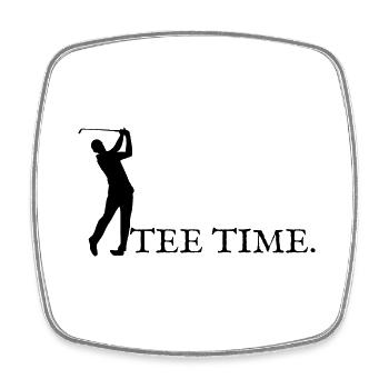 Tee time ! - Magnet carré - blanc - Devant