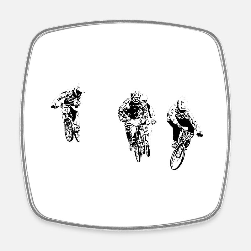BMX - Square fridge magnet - white