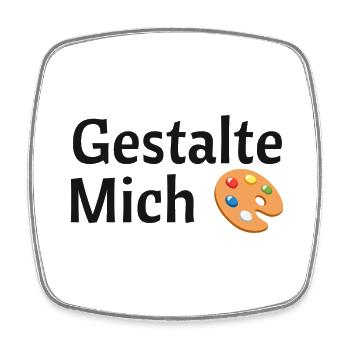 Gestalte mich - Viereckiger Kühlschrankmagnet - Weiß - Vorne