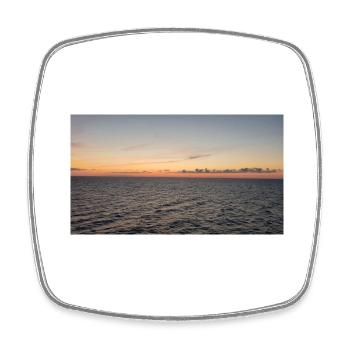 Sonnenuntergang Meer - Viereckiger Kühlschrankmagnet - Weiß - Vorne