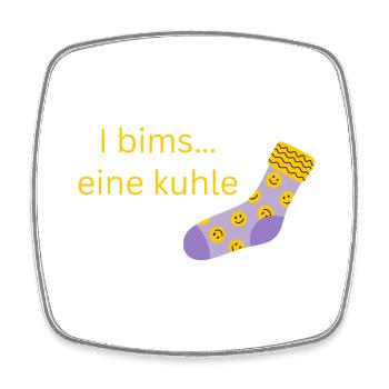 coole Socke - Viereckiger Kühlschrankmagnet - Weiß - Vorne