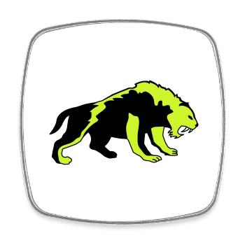 tigers 02 - Square fridge magnet - white - Front