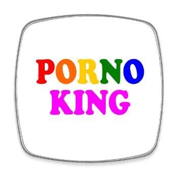 Porno king - Viereckiger Kühlschrankmagnet - Weiß - Vorne