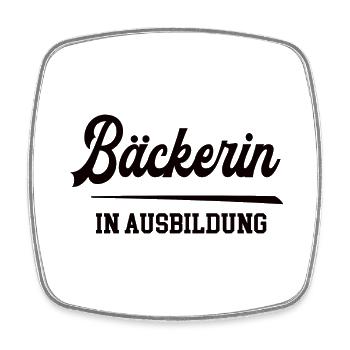 Bäckerin in Ausbildung Bäckerausbildung Lehre - Viereckiger Kühlschrankmagnet - Weiß - Vorne