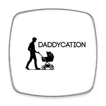 Daddycation - Square fridge magnet - white - Front