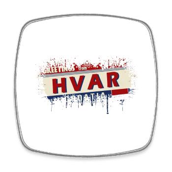 croatia hrvatska croatia hrv hr travel tourism - Square fridge magnet - white - Front