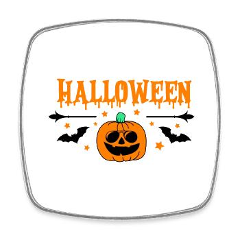 halloween - Viereckiger Kühlschrankmagnet - Weiß - Vorne
