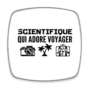 Reisende & Wissenschaftler: Leidenschaft & Entdeckung - Viereckiger Kühlschrankmagnet - Weiß - Vorne