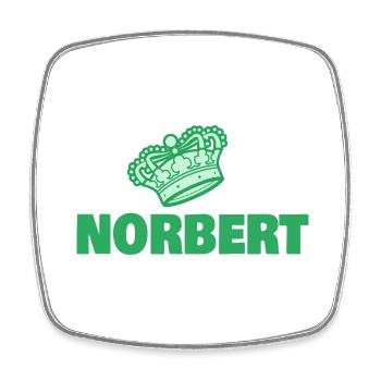 First name Norbert - Square fridge magnet - white - Front
