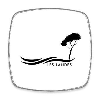 014k VAGUE et PIN - Magnet carré - blanc - Devant