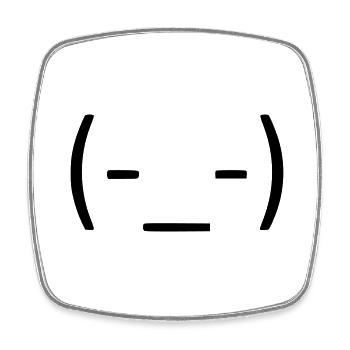 Just keep calm! 😑 - Square fridge magnet - white - Front
