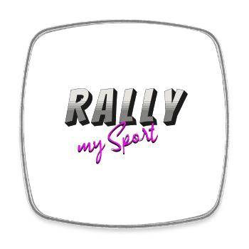 Rally my Sport grau pink - Viereckiger Kühlschrankmagnet - Weiß - Vorne