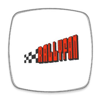 Rallyefan - rot schwarz - Viereckiger Kühlschrankmagnet - Weiß - Vorne