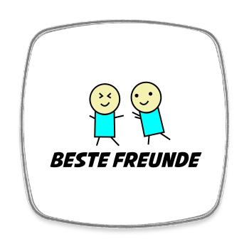 beste freunde 1 - Viereckiger Kühlschrankmagnet - Weiß - Vorne