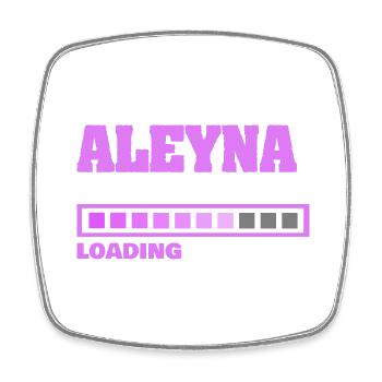 Baby Aleyna - Viereckiger Kühlschrankmagnet - Weiß - Vorne