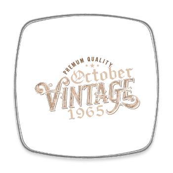 Octobre Cadeau D'anniversaire | Né en Octobre 1965 - Magnet carré - blanc - Devant