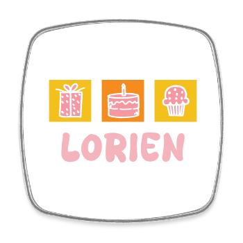Lorien as a given name - Square fridge magnet - white - Front