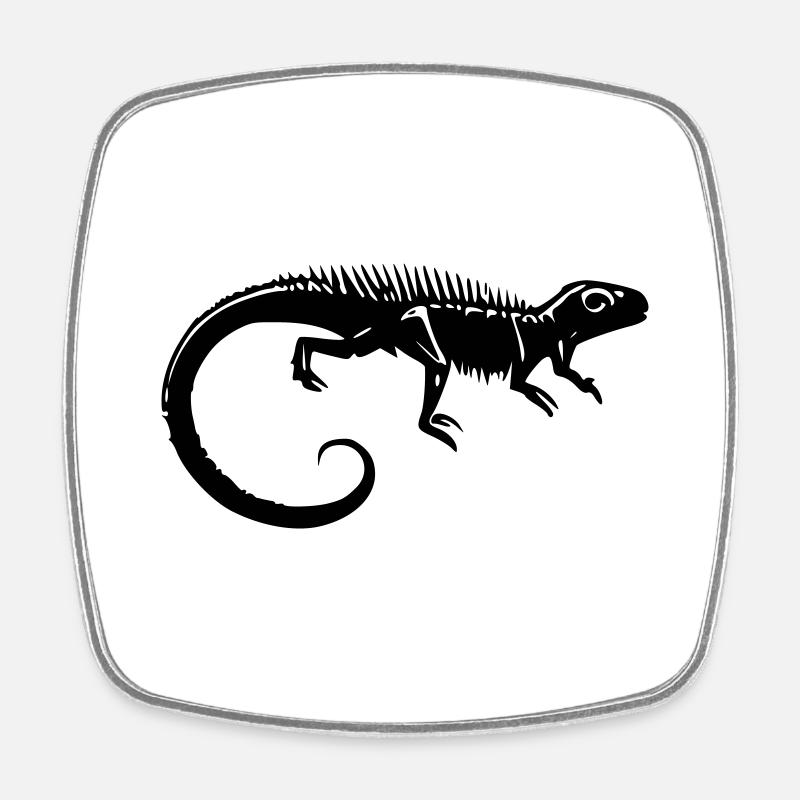 Dinosaur Fossil - Square fridge magnet - white