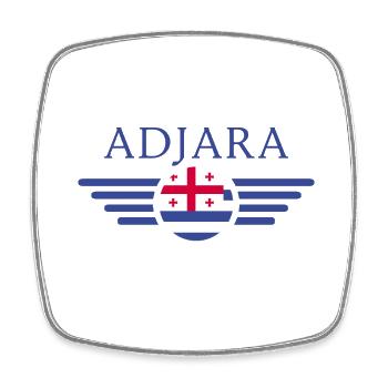 J’aime l’Adjara, T-shirt design de style élégance - Magnet carré - blanc - Devant