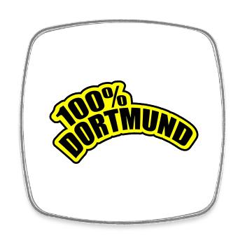 Dortmund City 100% - Magnet carré - blanc - Devant
