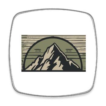Mountains Mountaineering Adventure - Square fridge magnet - white - Front