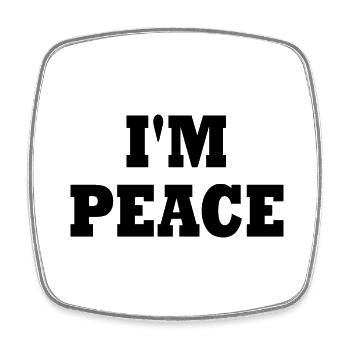 I'm peace - Square fridge magnet - white - Front