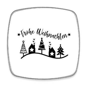 Frohe Weihnachten – Stilvolles Weihnachtsdesign fü - Viereckiger Kühlschrankmagnet - Weiß - Vorne