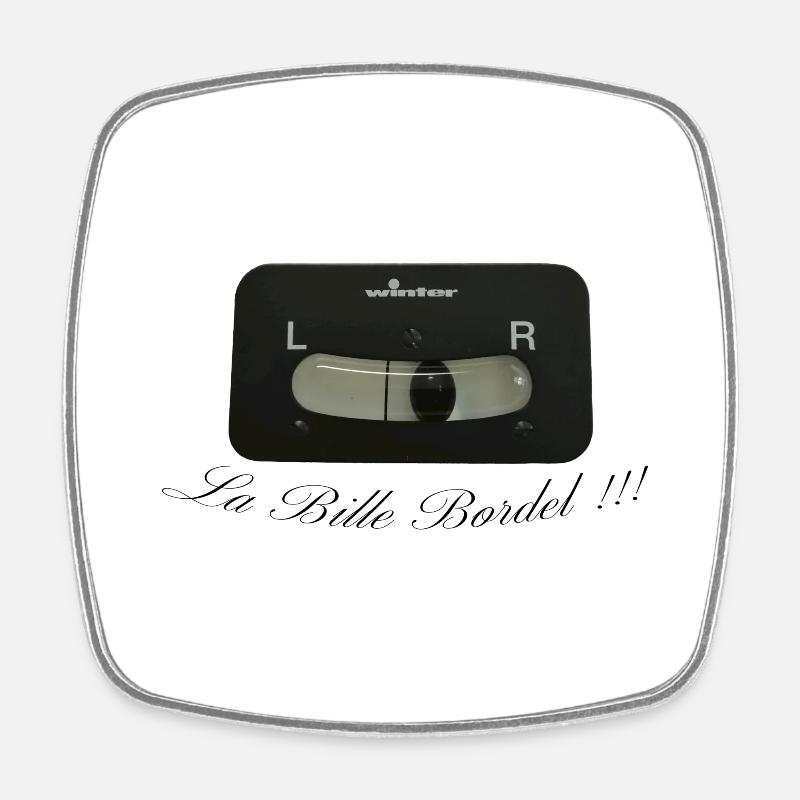 The messy ball - Square fridge magnet - white
