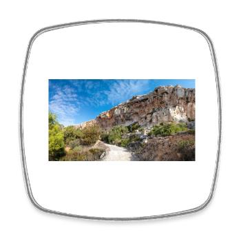 Dingli Felsformation in der Nähe von Dingli Cliffs Malta - Viereckiger Kühlschrankmagnet - Weiß - Vorne
