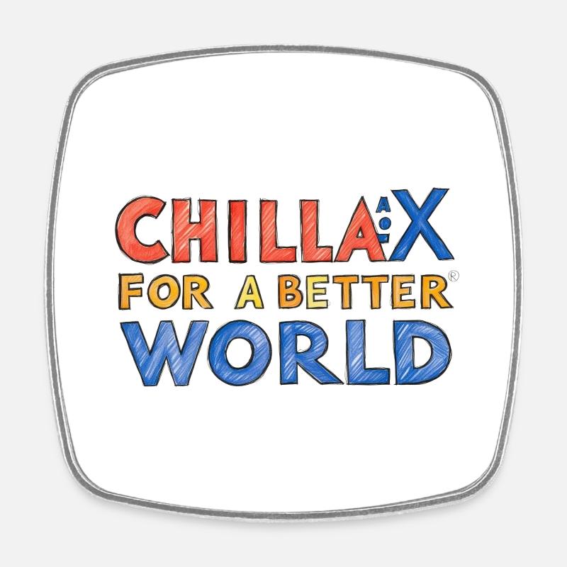Chillax - Square fridge magnet - white