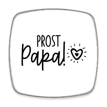 Papa Papa Père Fille Fils Fête des Pères Chemise Homme - Magnet carré - blanc - Devant
