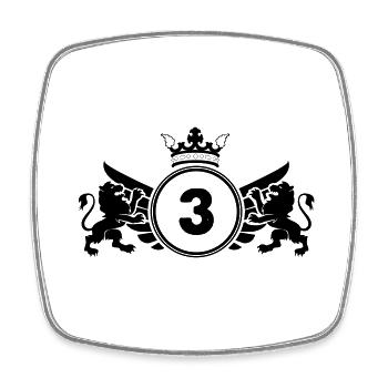 Coat of arms 3 - Square fridge magnet - white - Front