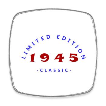 1945, Limited Edition - Viereckiger Kühlschrankmagnet - Weiß - Vorne