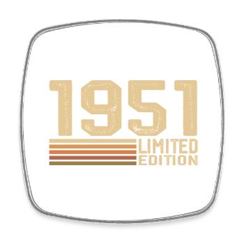 Jahrgang 1951 Geburtstag - Geschenk 1951 Jahrgang 1951 - Viereckiger Kühlschrankmagnet - Weiß - Vorne