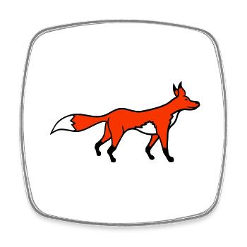 Fox Red Fox Forest Animal Clever Cute Wild Dog - Square fridge magnet - white - Front