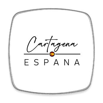 Spain - Cartagena - Spain - España - Square fridge magnet - white - Front