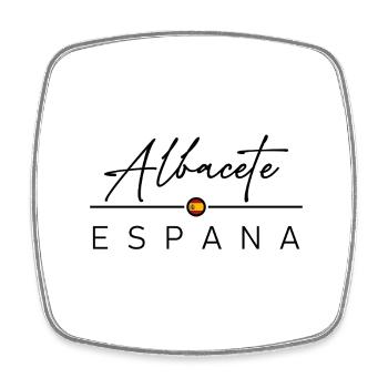 Spain - Albacete - Spain - España - Square fridge magnet - white - Front