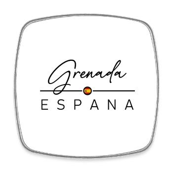 Spain - Grenada - Spanien - Espana - Viereckiger Kühlschrankmagnet - Weiß - Vorne
