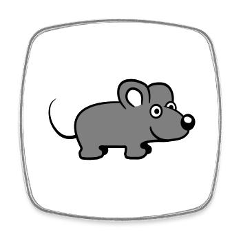 Mouse Mouse Cute Little Rat Rodent Friendly - Square fridge magnet - white - Front