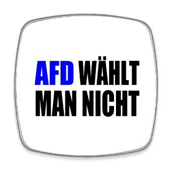 afd wählt man nicht - Viereckiger Kühlschrankmagnet - Weiß - Vorne