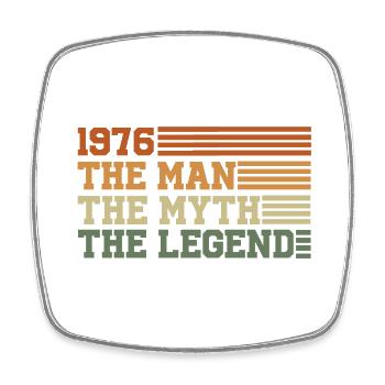 1976 - Square fridge magnet - white - Front