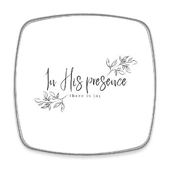 La joie en présence de Dieu - Magnet carré - blanc - Devant