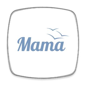 maritimes Muttertagsgeschenk Geschenk Mama Meer - Viereckiger Kühlschrankmagnet - Weiß - Vorne