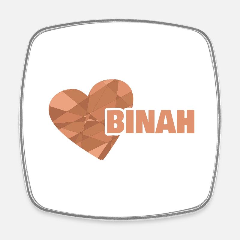 Binah - Magnet carré - blanc
