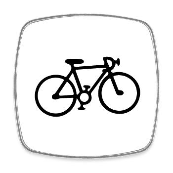 bicycle - Square fridge magnet - white - Front