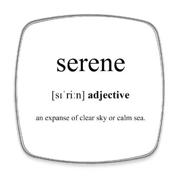 Serene Definition Dictionary - Viereckiger Kühlschrankmagnet - Weiß - Vorne