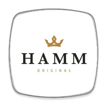 Hamm Original Family Logo - Square fridge magnet - white - Front