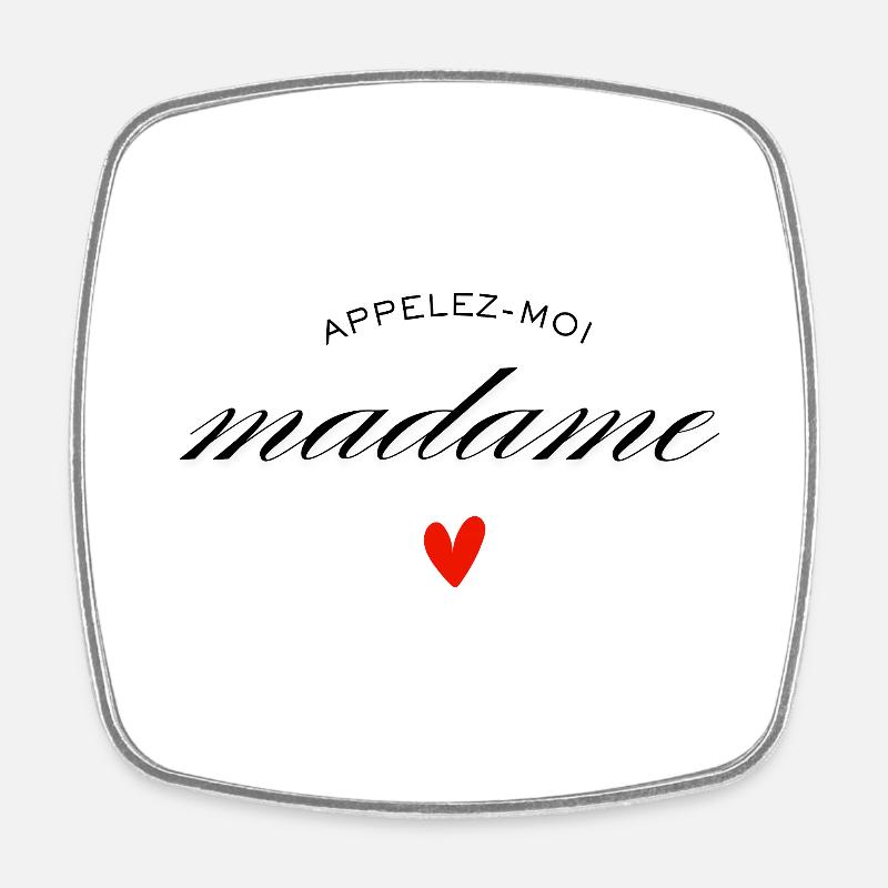 Appelez moi Madame - EVJF - Magnet carré - blanc