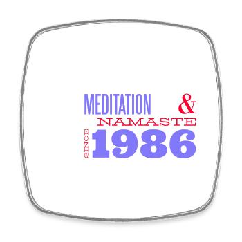 Méditer depuis 1986 - 39 ans de paix intérieure - - Magnet carré - blanc - Devant